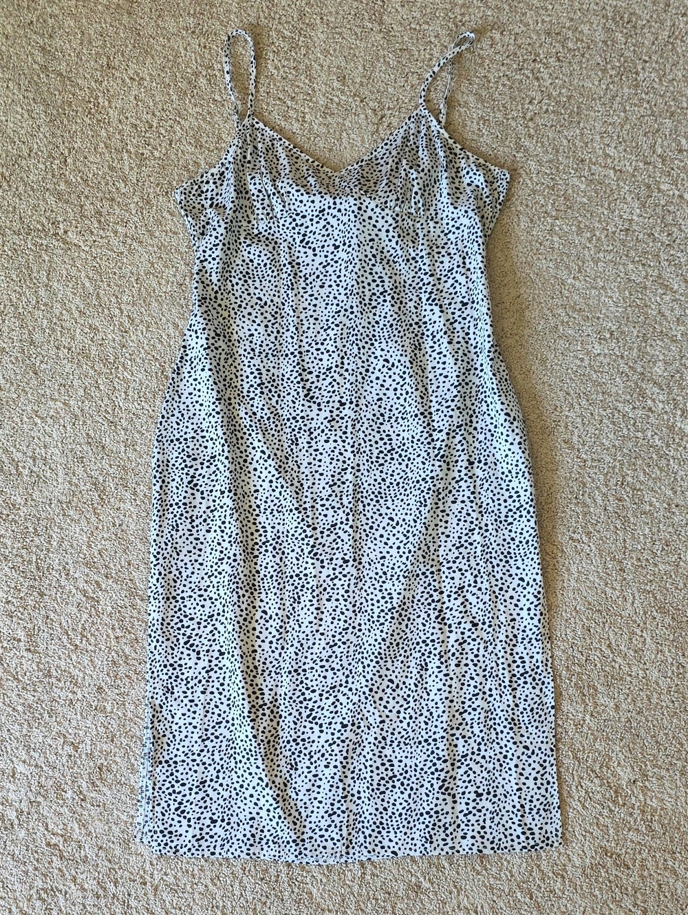 Dalmation Print Midi Dress